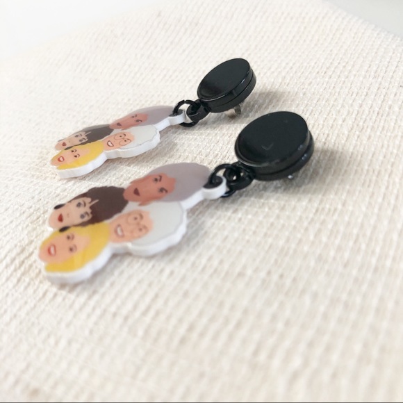 The Golden Girls Sophia Blanche Dorothy Rose Acrylic Post Dangle Earrings New - Picture 4 of 6